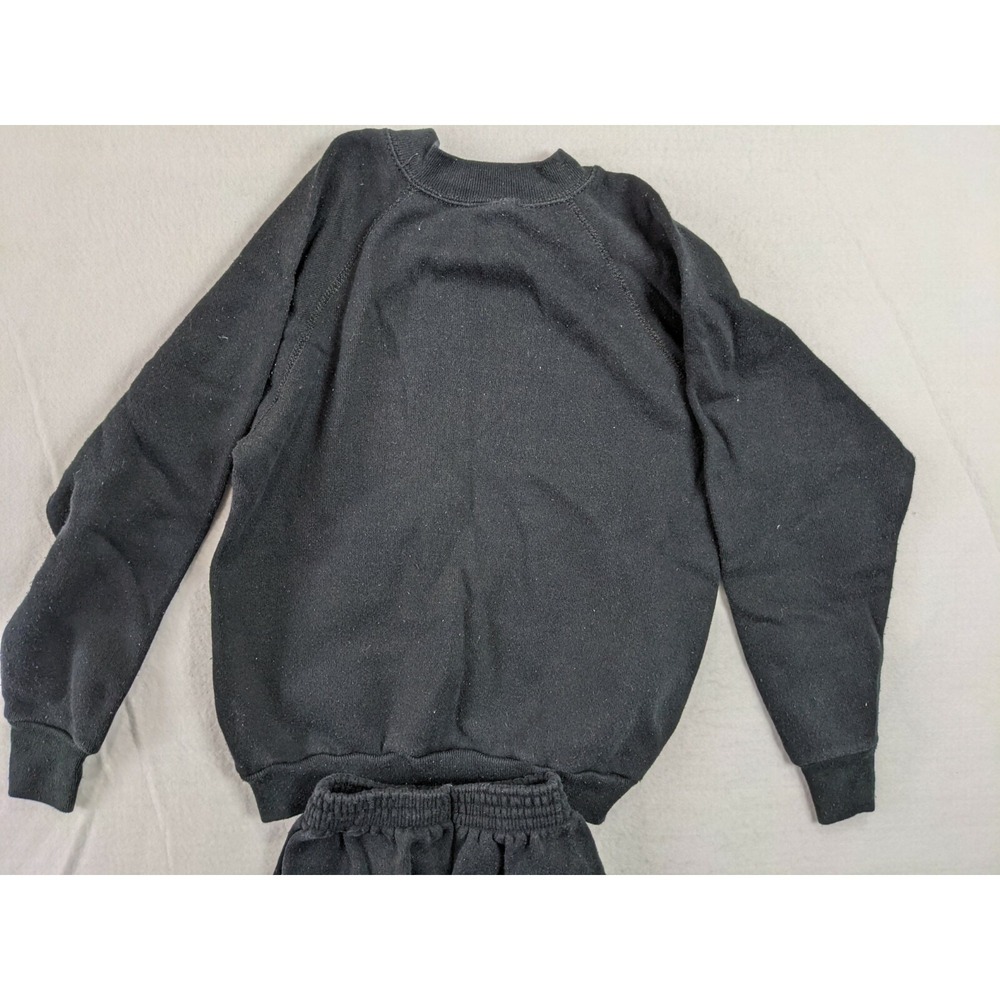 Tultex Halloween Ghost Sweatshirt M 10 / 12 Sweatpants S 6 / 8 Set Black - Picture 9 of 11